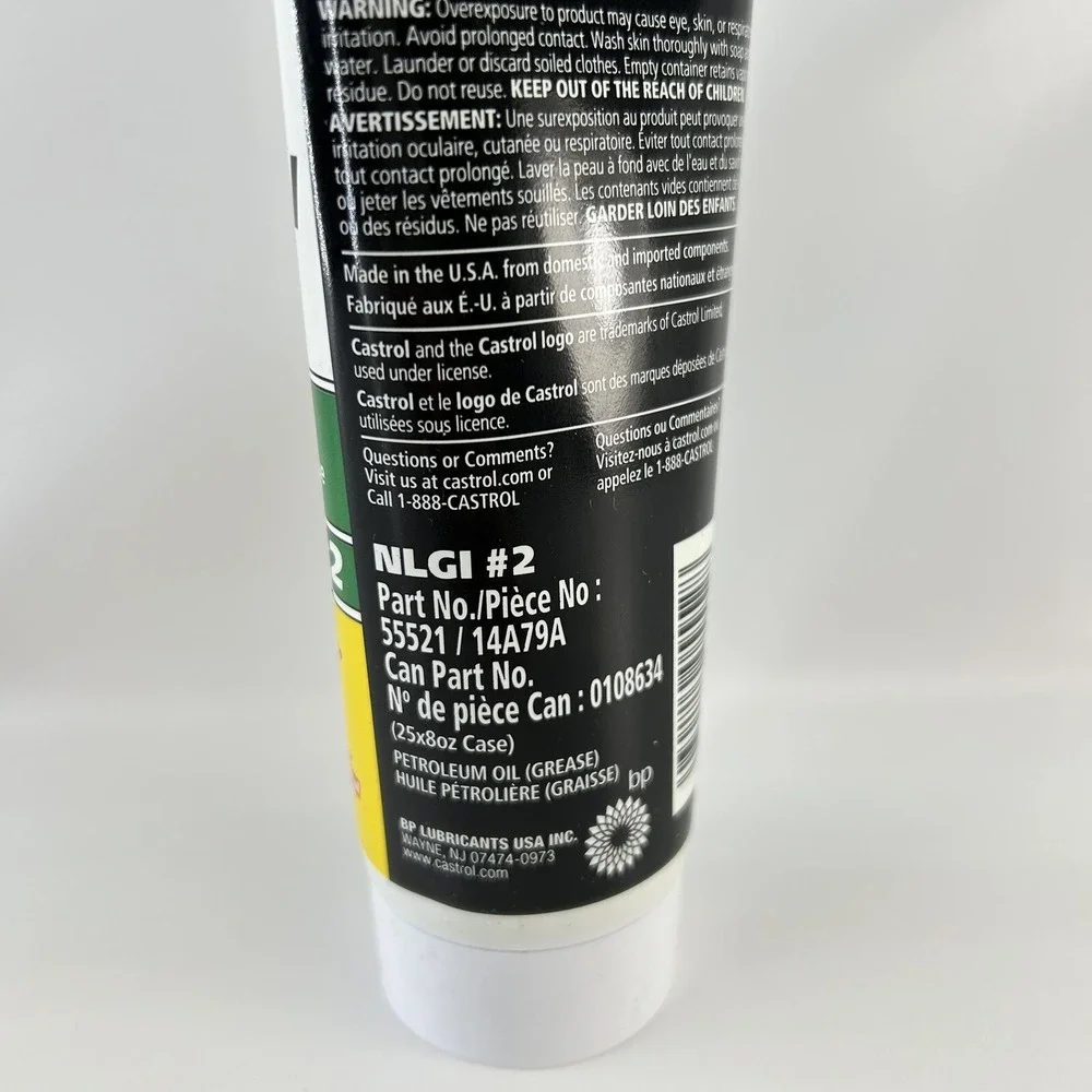 1 x Castrol 5th Wheel Grease NLGI #2 Camper Semi-Truck Goose Neck Trailer 8 oz